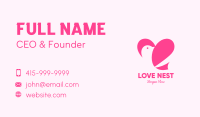 Pink Heart Dove Business Card Image Preview