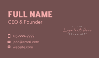 Beauty Apparel Lettermark Business Card Design