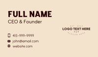 Professional Consulting Business Wordmark Business Card