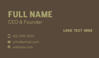 Masculine Military Business Business Card