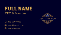 Ornamental Crown Crest Business Card