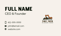 Excavator Mining Contractor Business Card