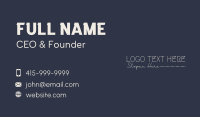 Elegant Quirky Business Wordmark Business Card