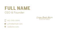 Beautiful Elegant Wordmark Business Card Design
