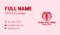 Red Dahlia Flower  Business Card