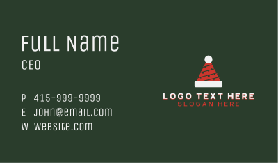 Christmas Tree Hat Business Card
