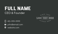 Gothic Metallic Wordmark Business Card