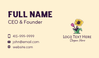 Natural Wild Flowers  Business Card Design