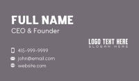 Masculine Generic Business Business Card