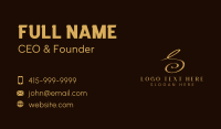 Gold Luxury Letter S Business Card Design