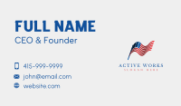 Gradient American Flag Business Card Design