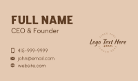 Bakery Shop Wordmark Business Card Design