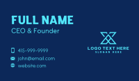 Tech Letter X Business Card Design