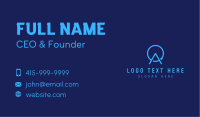 Blue Tech Letter A Business Card