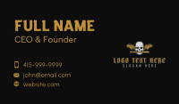 Punk Rock Skull Drumstick Business Card