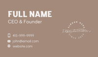 Stylish Wave Wordmark Business Card