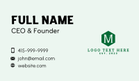 Industrial Drill Letter M Business Card