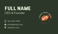 Leaf Axe Woodcutter Business Card Design