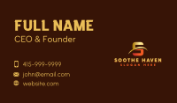 Cyber Swoosh Gaming Letter S Business Card Image Preview