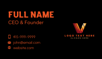 Letter V Marketing Corporation Business Card