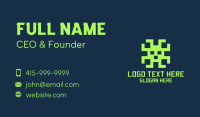 Green Pixel Alien Monster Business Card Design