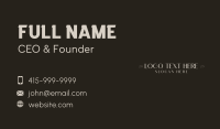 Elegant Stylist Wordmark Business Card