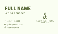 Green Plant Letter D Business Card