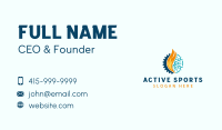 Fire Snowflake Element Business Card