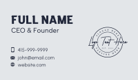 Classic Script Wordmark Business Card