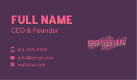 Dripping Paint Wordmark Business Card
