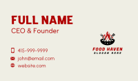 Fire Grill Fork Spatula Business Card Image Preview