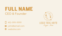 Gold Flower Spiral Business Card Design