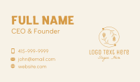 Gold Flower Spiral Business Card