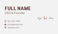 Vintage Script Lettermark Business Card