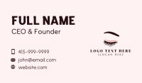 Eyelash Eyebrow Makeup Business Card Design