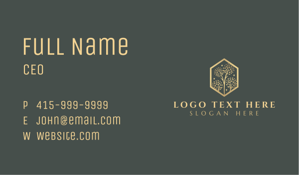 Premium Tree Orchard Business Card Design Image Preview