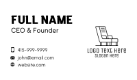 Monoline Lounge Chair Business Card Design