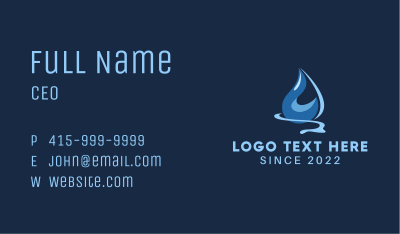 Cleaning Water Droplet  Business Card Image Preview