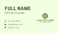 Green Celtic Shield Letter X Business Card