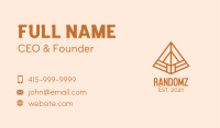 Brown Isometric Pyramid  Business Card
