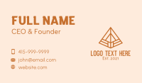 Brown Isometric Pyramid  Business Card Design