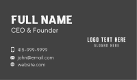 Gray Company Wordmark Business Card