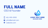 Blue Water Droplet  Business Card