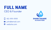 Blue Water Droplet  Business Card