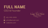 Classic Ornate Wordmark Business Card