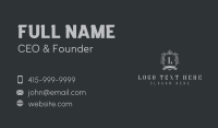 Premium Leaf Shield Lettermark Business Card Design