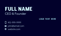 Neon Modern Wordmark Business Card