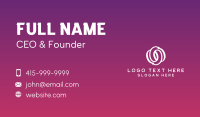 Tech Atom Letter O Business Card