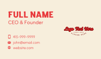 Funky Retro Wordmark  Business Card