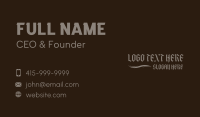 Gothic Wave Wordmark Business Card Design